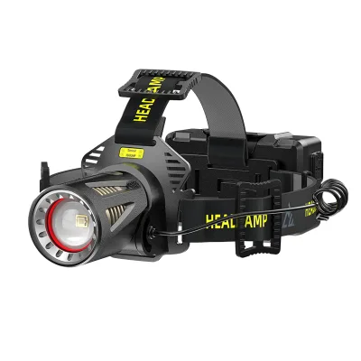H610 5000LM XHP50 Powerful Zoom 180-degrees Adjustable 18650 4-modes Waterproof Rechargeable USB Portable LED Headlamp 10000