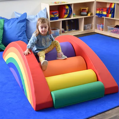 Top Selling High Quality Rainbow Bridge Soft Play Kids Indoor Playground Soft Play Arches Baby Climbing