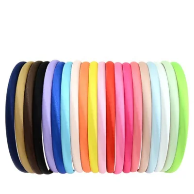 1cm Headbands Satin Covered Headband 1 Size Fits All Hair Accessories Hairhoop Headbands