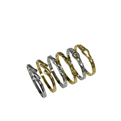 For Bestseller Womens Asymmetric Fade-Resistant Minimalist Electroplated Light-Luxury Style Geometric Design Bracelet