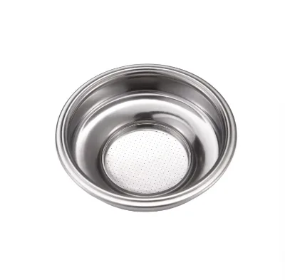 Coffee 51mm Filter Espresso Basket Stainless Steel Double Cup Powder Bowl Reusable Replacement Delonghi Portafilter Eco-Friendly