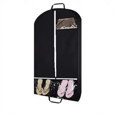 Black Modern Minimalist Style Garment Dust Cover Household Hanging-Style Dust-Proof Storage Bag Three-Dimensional Clothing Dust