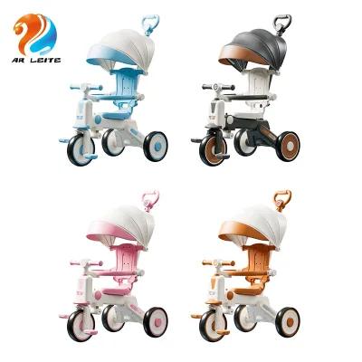 Hot Sale Baby Ride on Toy Balance Bike Folding Stroller Tricycle Eco-friendly Plastic ABS for 2-4 Years