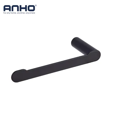 ANHO Modern Design Wall-Mounted Iron Toilet Paper Roll Holder for Hotels and Bathrooms
