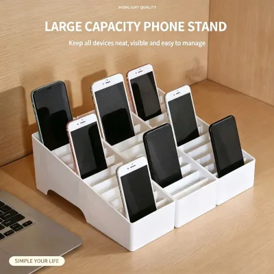 Multi Grid Phone Storage Box Multi Functional Plastic Storage Box for Business Card Remote Control