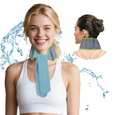 HWHAN-0047#Cooling Ice Towel Shoulder Neck protection Heat-resistant Ice Scarf Physical Cooling Refreshing Headband