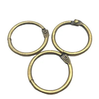 Small 32mm Brass Iron Open Loose Leaf Rings Metal Folder Book Binding Hardware Product Notebook Ring Hardware