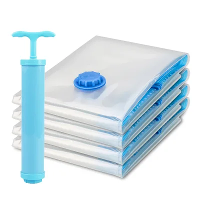 Thicker Type Jumbo Space Saver Bag, Vacuum Storage Bag for Clothes, Blankets, Pillows, Beddings with Free Pump
