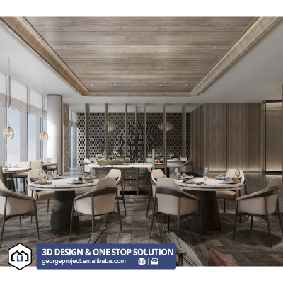 Costa Rica Commercial Project Hotel Restaurant 3d Graphic Interior Designer Service Modern Restaurant Interior Design Service