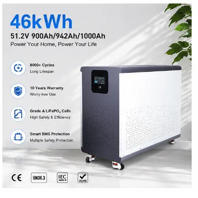 Docan ZZ Series Vertical 51.2V LiFePO4 900Ah 942Ah 48kWh Moveable Home Energy Storage Battery Pack with 200A BMS Lithium Battery