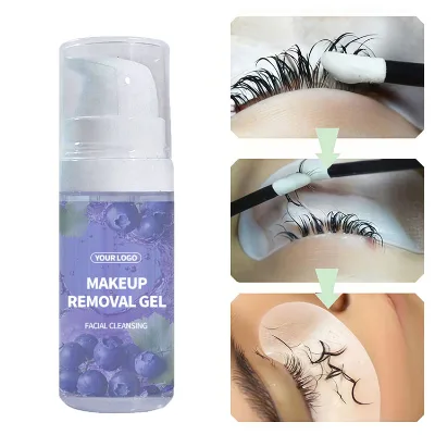 Organic Blueberry Exfoliating Makeup Remover Gel with Mineral for Face Deep Cleansing and Gentle Nourishing 50g