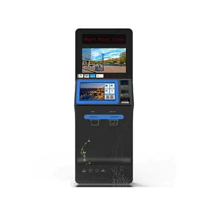 Hotel Check-In Smart Card Dispenser Kiosk with Cold Rolled Steel Capacitive Touch Screen Android/Windows OS 1 Year Warranty
