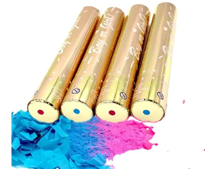 Wholesale Disposable Confetti Cannon for Gender Reveal Baby's First Christmas Easter or New Year-Low MOQ