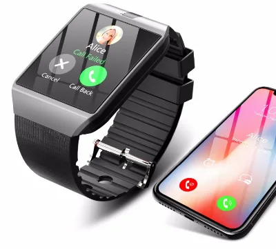 Long Standby Smart Wrist Watch Bluetooth Call Time Quad Band GSM Network 2MP Built In Camera Insert Sim Card Phone Watch