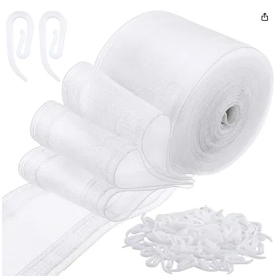 S Wave Curtain Fold Runner Ripple Fold Curtain Track with  Plastic Material for Home Decoration Curtain Tape Ripple