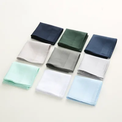 Perspiration Absorbent Business Men Satin Handkerchief Cotton