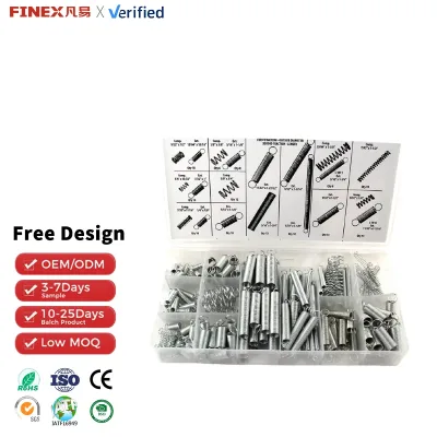200Pc Steel Spiral Compression Spring Assortment Industrial Hardware Kit