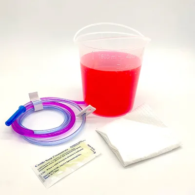 CE/ISO Approved  Medical Disposable Enema Bucket 1500 ml Enema Kit Enema Bag  Soap Packet