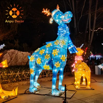 Chinese Traditional Festival Lantern Moitf Light Donkey Motif Lights