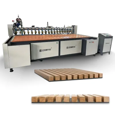 ZZCHRYSO Customized Sizes 600 by 2400mm Wall Panel Sound Absorption Acoustic Panel Nailing Machine for Sale