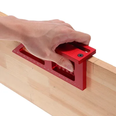 Multifunction square Wooden Ruler Marking Center Scale Marking Tool
