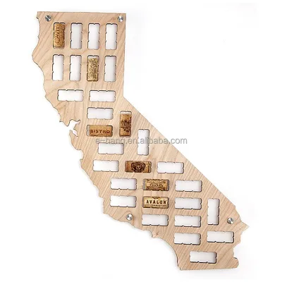 Wine Cork Map Florida Wall Mounted Wine Cork Holder Decor Display Art Great Gift for Wine Lovers and Collectors