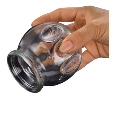 24-Piece Glass Vacuum Cupping Set for Body Therapy Pain Relief Transparent Cups