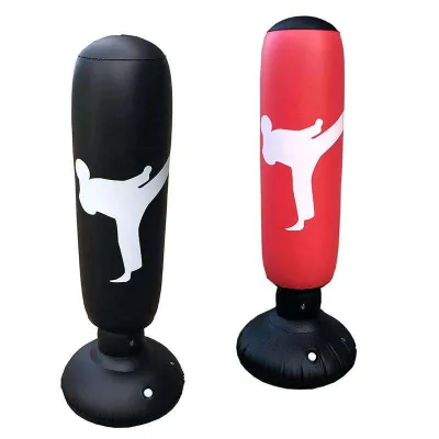 Custom PVC Inflatable Punching Bag With Stand, Suitable for Fitness, Home Gym, Boxing, in Custom Pattern and Color