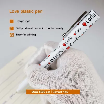 GemFully Custom Stationary Manufacturers Under 1 Usd Papelaria Fofa Pen Mod Lovein Gel Pen Promotional Heart Pens with logo