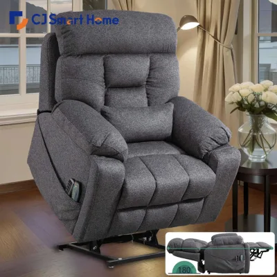 Eco-Friendly 180° Sleep Position High-density Sponge Lay Flat Lift Recliner with Heat&Massage ,Four OKIN Motors for Seniors