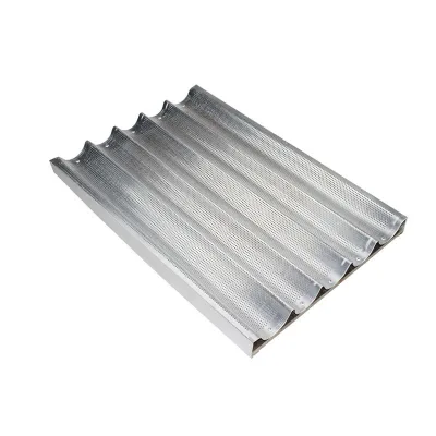 Astar 5-slots Non-Stick Perforated Bread Pan,Baguette Baking Tray
