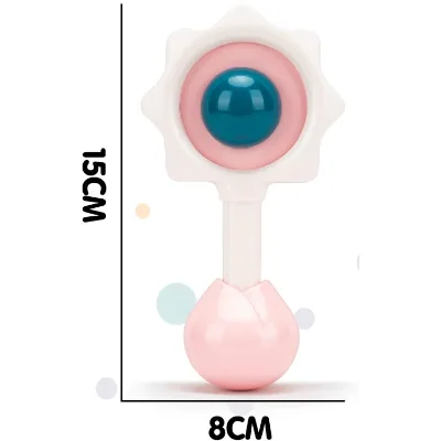 Chinese Toys Supplier Boiled Disinfection Soft Rattle Toy Non-toxic Plastic Baby Teether Rattle  3pcs