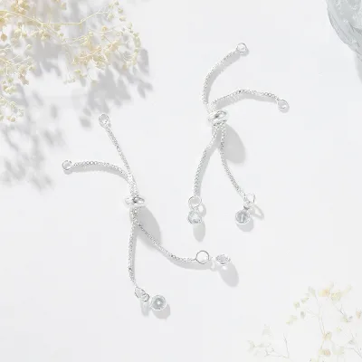 Adjustable Zircon Connecting Chain Diy Bracelet Making Extension Chain Findings