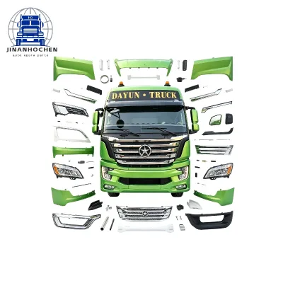 DAYUN N8V Truck Cab Exterior Body Parts Front Bumper Grille Windshield Lower Panel Headlight Cover Air Deflector Assembly 7