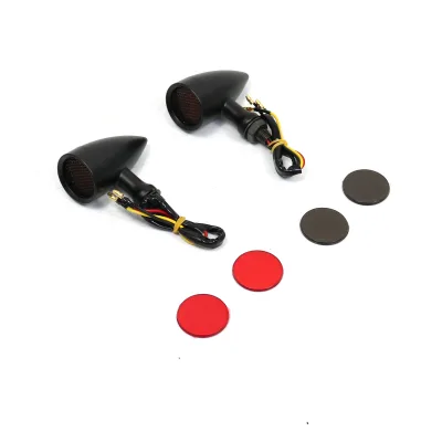 Motorcycle E13 12V 2.7W LED Brake Light Universal Bullet Waterproof Bike Yellow Led Turn Signal for Cafe Racer Light Indicators