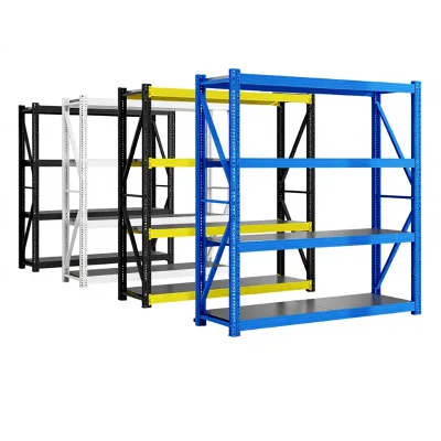 Heavy Duty Four-Tier Modern Storage Rack Made Cold-rolled Galvanized Steel Plate High Load Double-sided Adjustable Rack