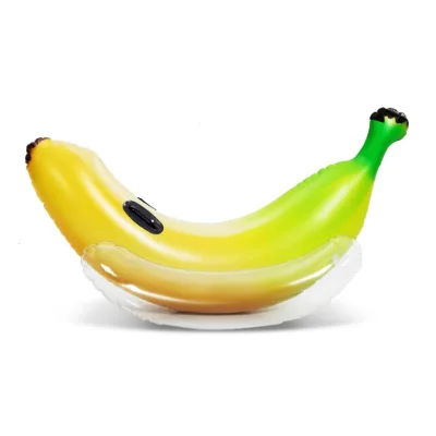 PVC Inflatable Banana Pool Float 45.3*40.6 Inch with Two Handles For Funny Swimming Pool Party Decorations