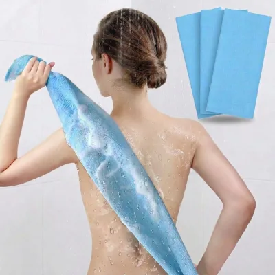 CF Vibrant Color Fine Mesh Silky Soft Quick Dry Durable Long Back Cleansing Washable Reusable Wholesale Bath Towel Body Scrubber