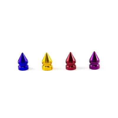 Aluminum Alloy Tire Valve Stem Caps Cone Spike Style Car Motorcycle Wheel Dust Cover Colorful Accessories
