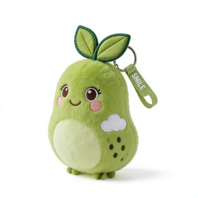 Custom Plush Keychain Toy PP Cotton Short Plush Soft Cartoon Pendant Bag Charm Cute Green Doll Gift OEM ODM