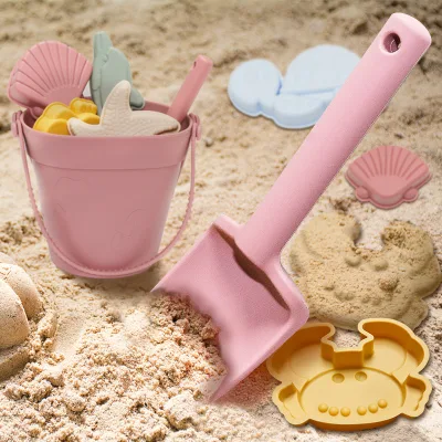 Cross-border Silicone Toys Kids Parent-Child Interactive Sand-Playing Water-Playing Tool Set Including Sand-Digging Shovel