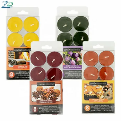 Luxury Fragrance Colored Gift Tealight Candle Sets