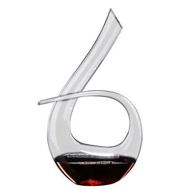 Creative Number 6 Shape Wine Crystal Glass Decanter Unfillable Design