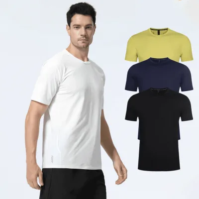 Sportswear Mens Athletic Top Activewear Shirt Men Running Lightweight Gym Sports Quick Dry T-shirts Elastic Polyester t Shirts