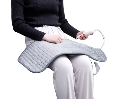 Electric Washable Carbon Fiber Heating Pad Wrap with Adjustable Thermostat for Back and Shoulder Pain Relief