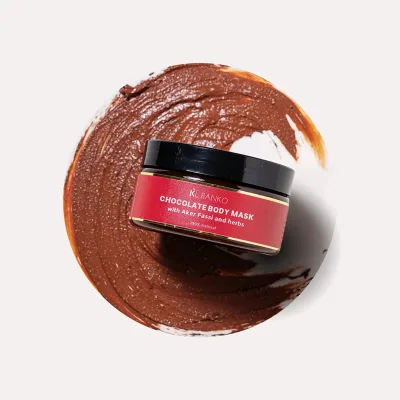 OEM ODM Chocolate Coffee Clay Body Mask Whitening Hydrating Brightening Vegan Organic Cruelty-Free Facial Mask for Glowing Skin