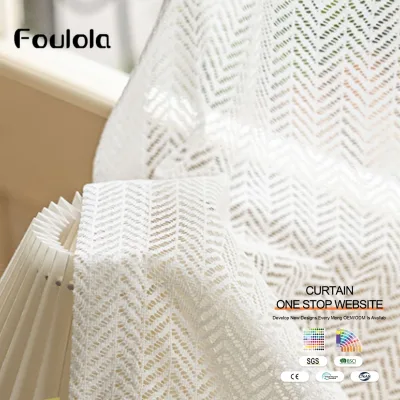 Factory Supply Voile Decoration Window Knitted Curtain Tulle for Home for Hotel