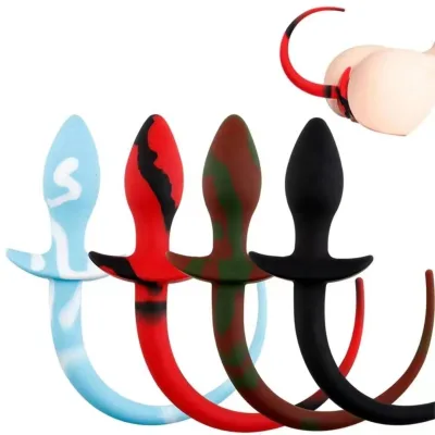 Silicone Long Tail Anal Plug Prostate Stimulating Butt Plug for Male Gay BDSM Erotic Adult Toys Sex Products