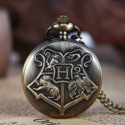 Vintage Copper Pocket Watch European and American Style Men's and Women's Quartz Large Pocket Watch