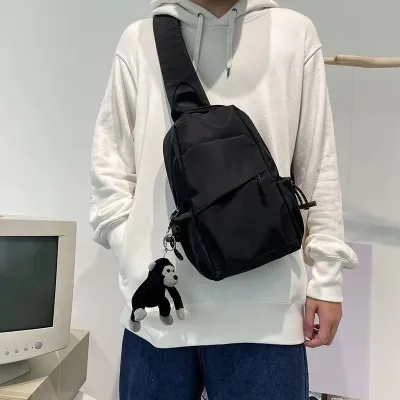 Men's Chest Bag Crossbody Street Fashion Korean-Style Casual Lightweight Nylon Summer 2023 Students Women's Trendy Small